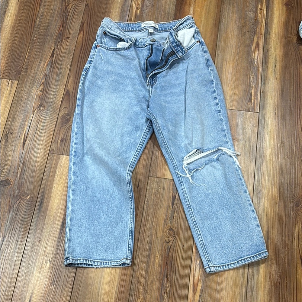 Abercrombie ankle straight ultra high rise Jean